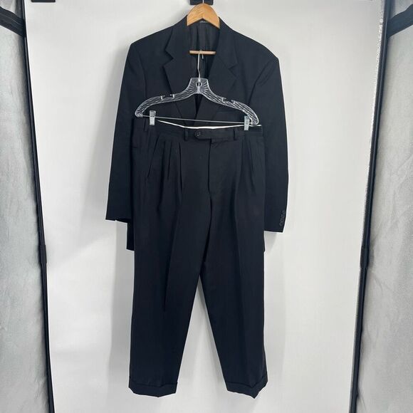 Example By Missoni Womens Three-Button Front & Chino Pant Suit Black Size 44L - Picture 1 of 13